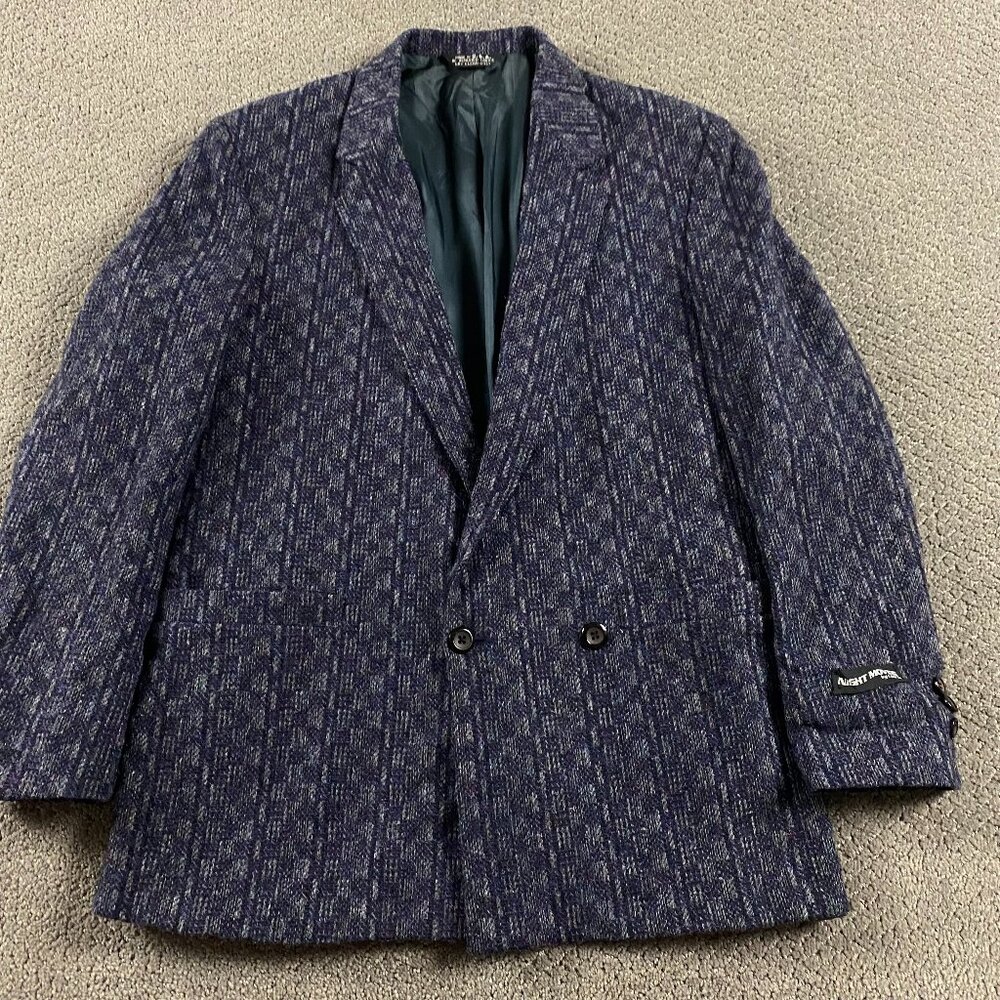 NWT Vintage Night Moves Ciattl Blazer Sport Coat Men's 38S Purple Short